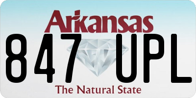 AR license plate 847UPL