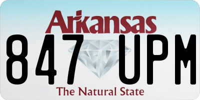 AR license plate 847UPM