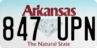 AR license plate 847UPN