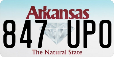 AR license plate 847UPO