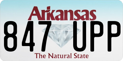 AR license plate 847UPP