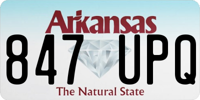 AR license plate 847UPQ