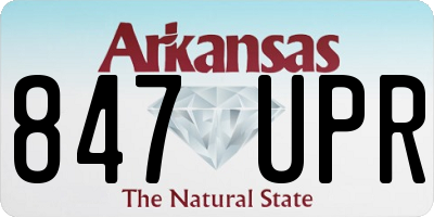 AR license plate 847UPR