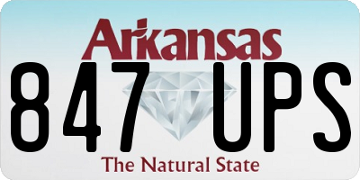 AR license plate 847UPS