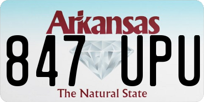 AR license plate 847UPU
