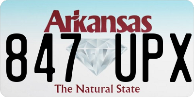 AR license plate 847UPX