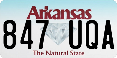 AR license plate 847UQA