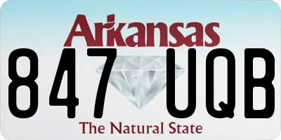 AR license plate 847UQB