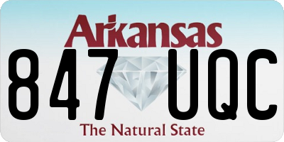 AR license plate 847UQC