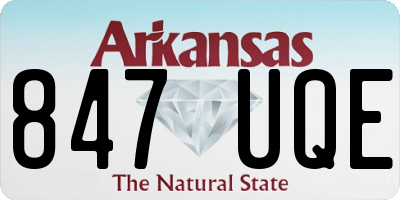 AR license plate 847UQE