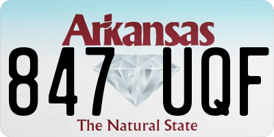 AR license plate 847UQF