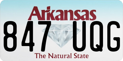 AR license plate 847UQG