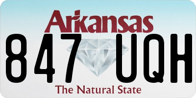 AR license plate 847UQH