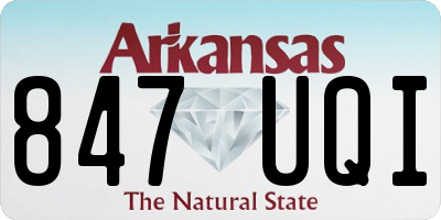 AR license plate 847UQI