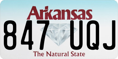 AR license plate 847UQJ