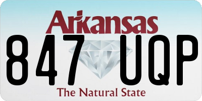 AR license plate 847UQP