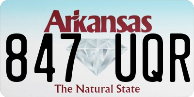 AR license plate 847UQR