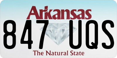 AR license plate 847UQS