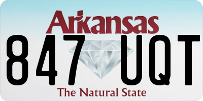 AR license plate 847UQT