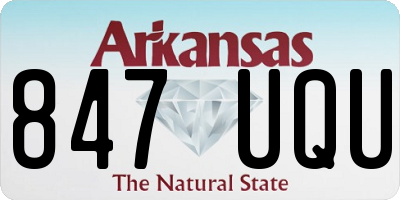 AR license plate 847UQU