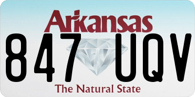 AR license plate 847UQV