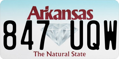 AR license plate 847UQW