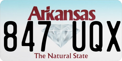 AR license plate 847UQX