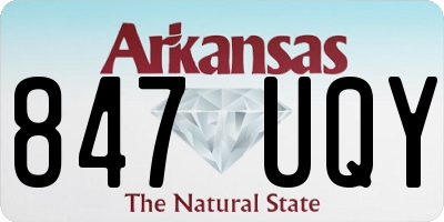 AR license plate 847UQY
