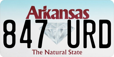 AR license plate 847URD