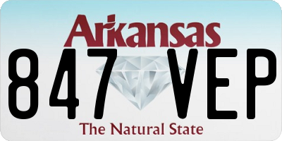 AR license plate 847VEP