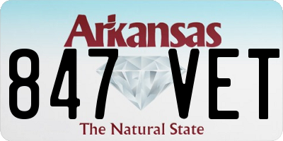 AR license plate 847VET