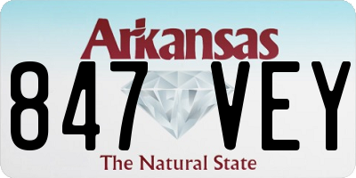 AR license plate 847VEY
