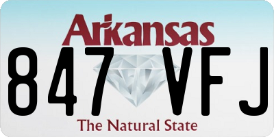 AR license plate 847VFJ
