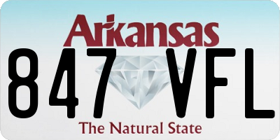 AR license plate 847VFL