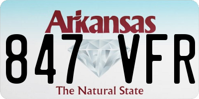 AR license plate 847VFR
