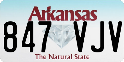 AR license plate 847VJV