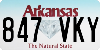 AR license plate 847VKY