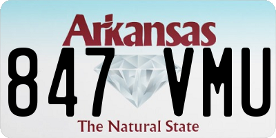 AR license plate 847VMU