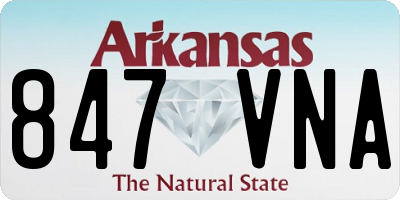 AR license plate 847VNA