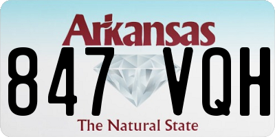 AR license plate 847VQH