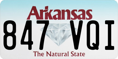 AR license plate 847VQI