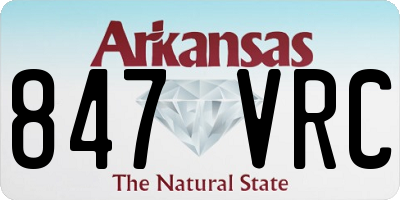 AR license plate 847VRC