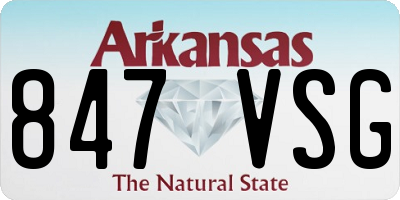 AR license plate 847VSG