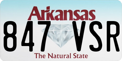 AR license plate 847VSR