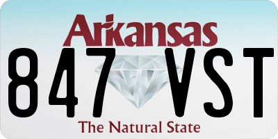 AR license plate 847VST