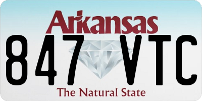 AR license plate 847VTC