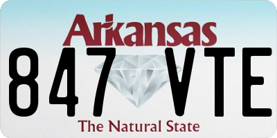 AR license plate 847VTE