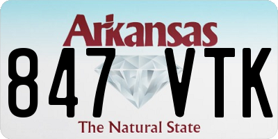 AR license plate 847VTK