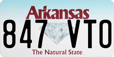 AR license plate 847VTO
