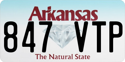 AR license plate 847VTP